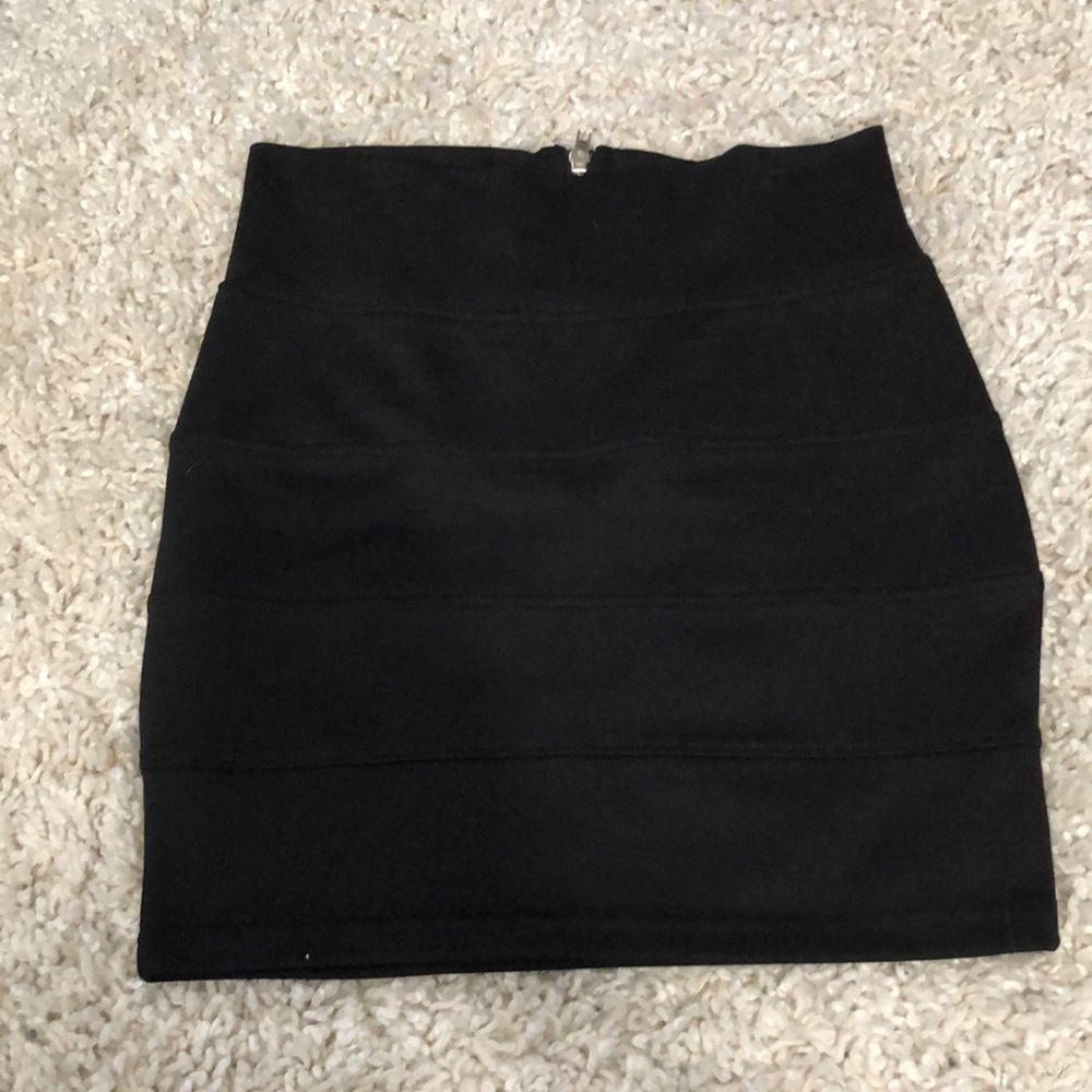Black mini skirt